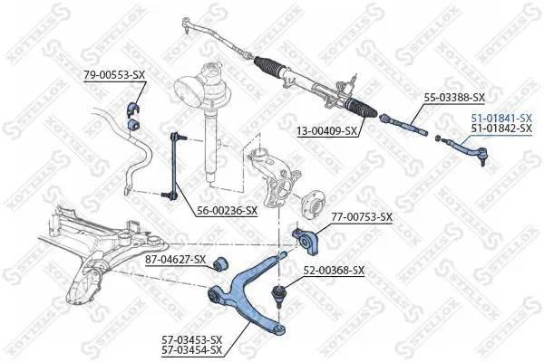 Handler.Part Tie rod end Stellox 5101841SX 2