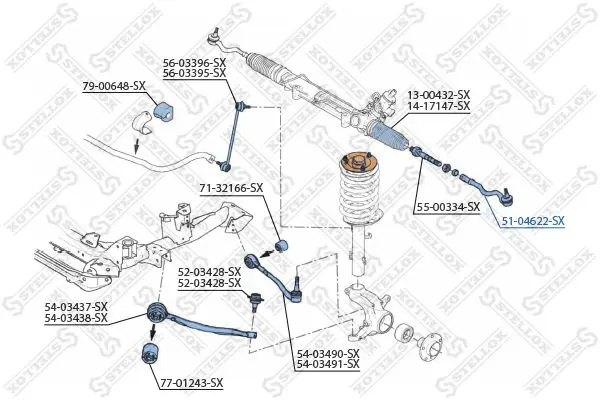 Handler.Part Tie rod end Stellox 5104622SX 2