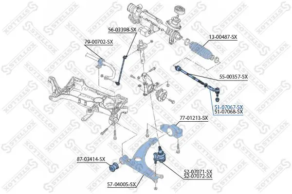 Handler.Part Tie rod end Stellox 5107067SX 2