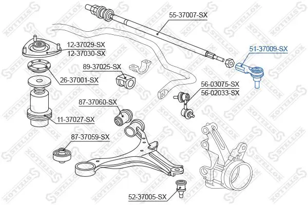 Handler.Part Tie rod end Stellox 5137009SX 2