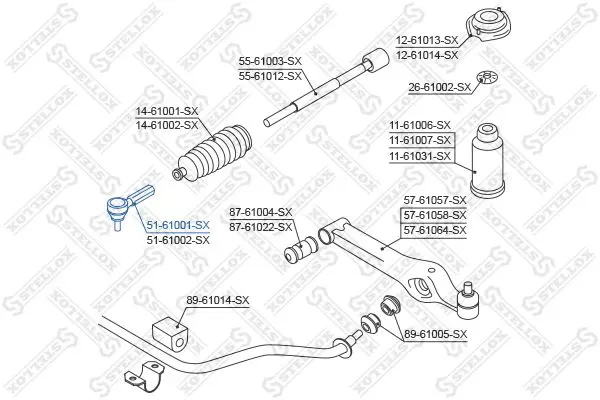 Handler.Part Tie rod end Stellox 5161001SX 2