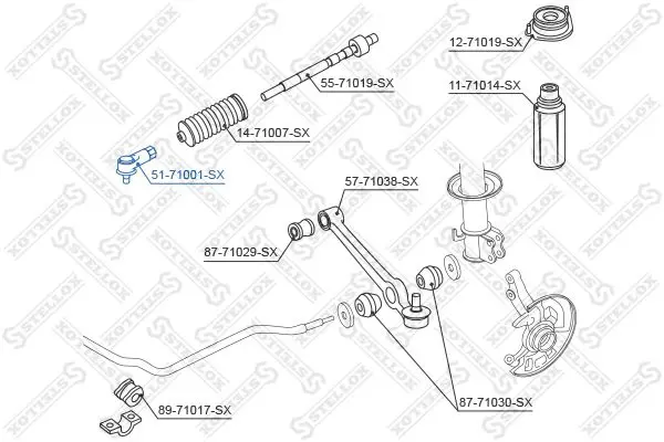 Handler.Part Tie rod end Stellox 5171001SX 2