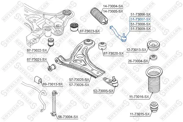 Handler.Part Tie rod end Stellox 5173007SX 2