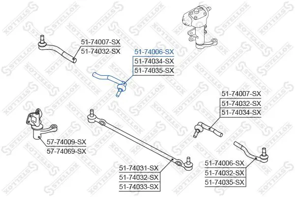 Handler.Part Tie rod end Stellox 5174006SX 2