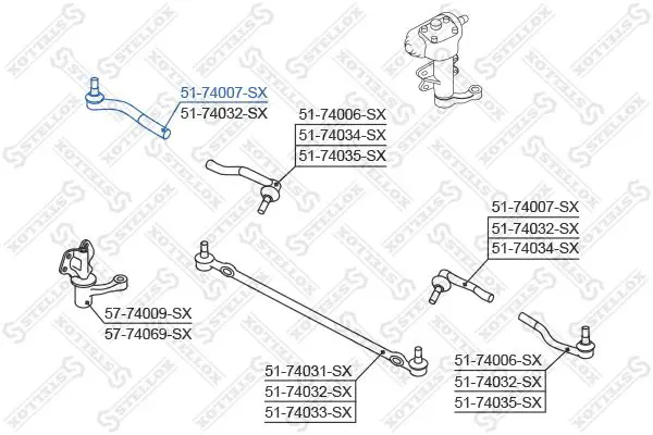 Handler.Part Tie rod end Stellox 5174007SX 2