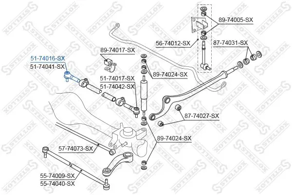 Handler.Part Tie rod end Stellox 5174016SX 2