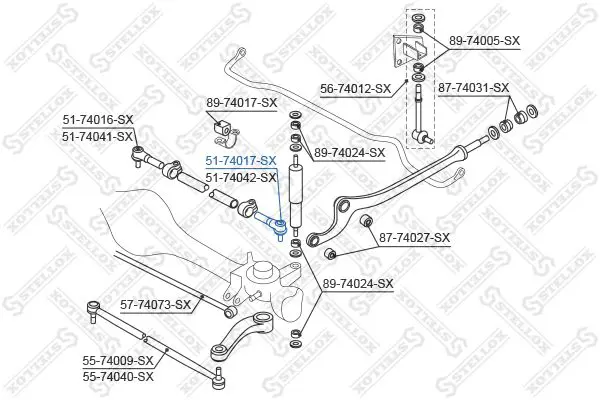 Handler.Part Tie rod end Stellox 5174017SX 2