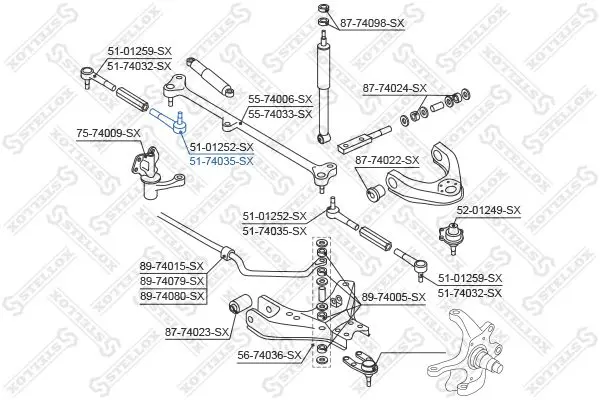 Handler.Part Tie rod end Stellox 5174035SX 1