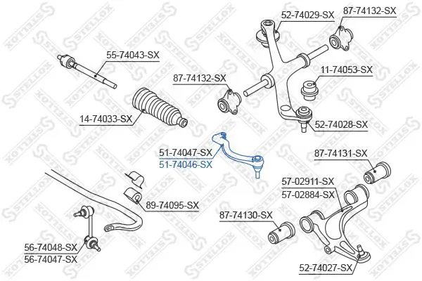 Handler.Part Tie rod end Stellox 5174046SX 1