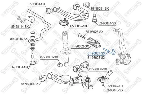 Handler.Part Tie rod end Stellox 5198027SX 2