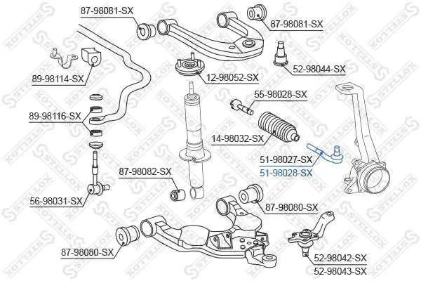 Handler.Part Tie rod end Stellox 5198028SX 2