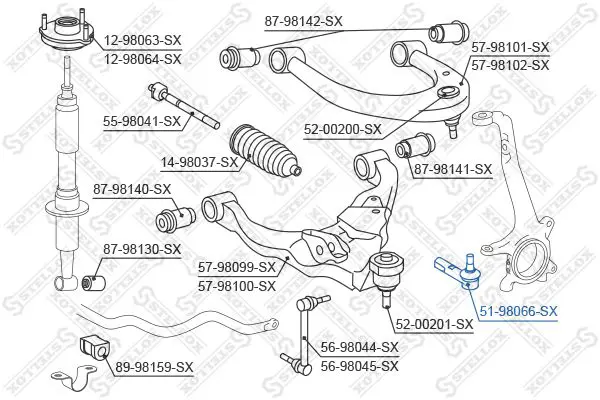 Handler.Part Tie rod end Stellox 5198066SX 2