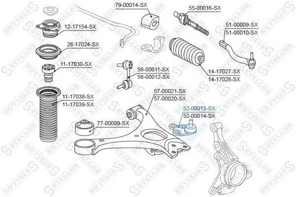 Handler.Part Ball joint Stellox 5200015SX 2