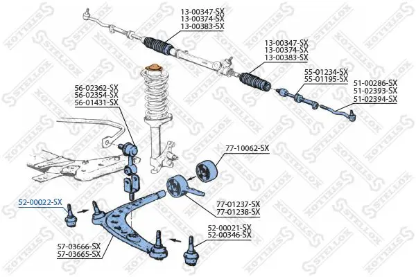 Handler.Part Ball joint Stellox 5200022SX 2