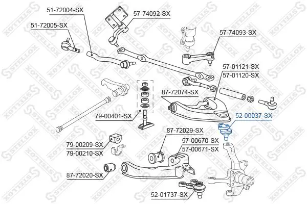 Handler.Part Ball joint Stellox 5200037SX 2