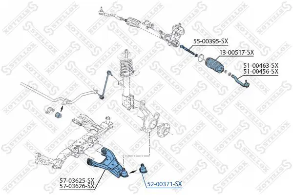 Handler.Part Ball joint Stellox 5200371SX 2