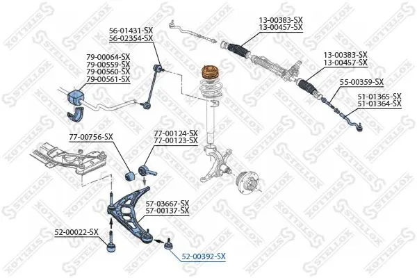 Handler.Part Ball joint Stellox 5200392SX 2