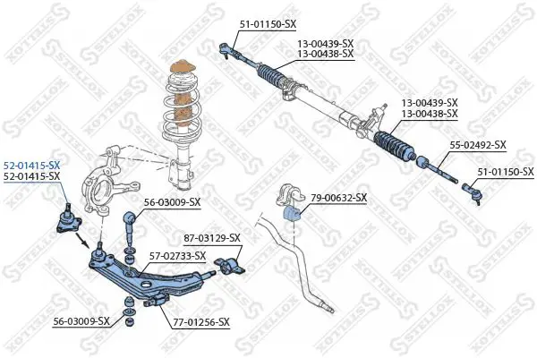 Handler.Part Ball joint Stellox 5201415SX 2