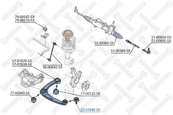 Handler.Part Ball joint Stellox 5201840SX 2