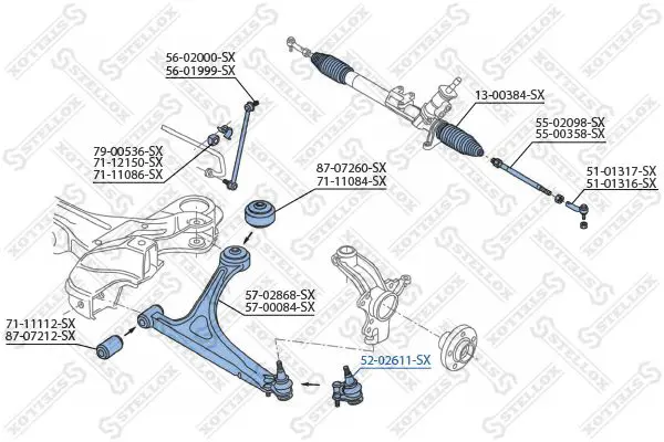 Handler.Part Ball joint Stellox 5202611SX 2