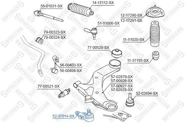 Handler.Part Ball joint Stellox 5237014SX 2