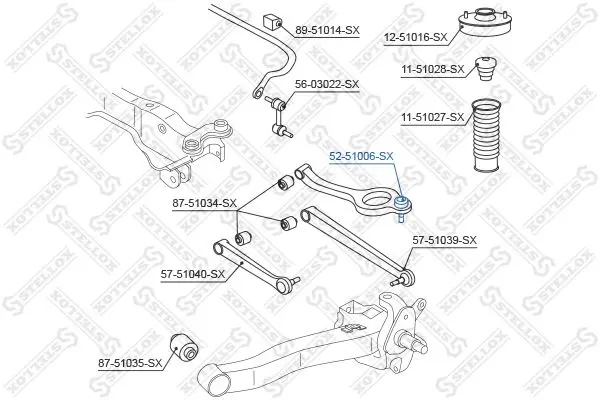 Handler.Part Ball joint Stellox 5251006SX 1