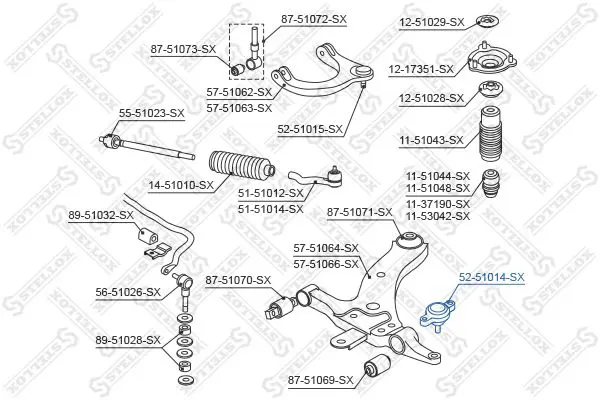 Handler.Part Ball joint Stellox 5251014SX 2