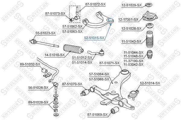 Handler.Part Ball joint Stellox 5251015SX 1