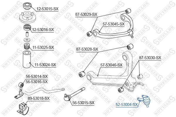 Handler.Part Ball joint Stellox 5253004SX 1