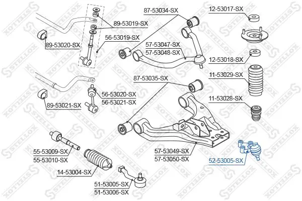 Handler.Part Ball joint Stellox 5253005SX 2