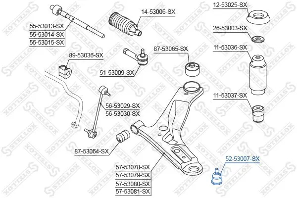 Handler.Part Ball joint Stellox 5253007SX 2