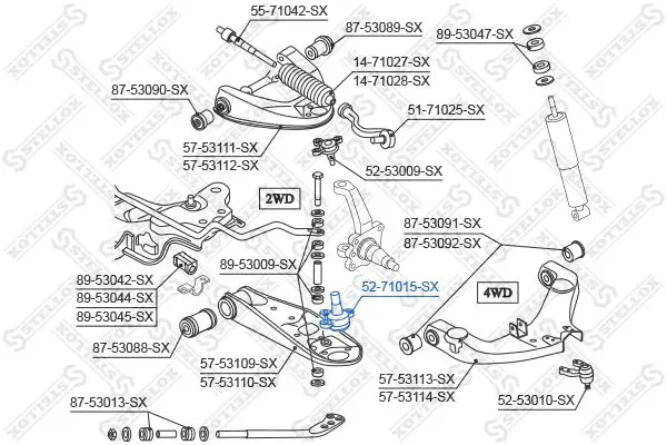 Handler.Part Ball joint Stellox 5271015SX 2