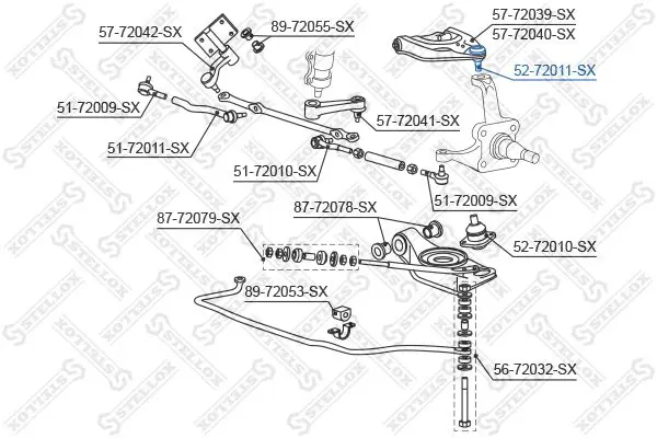 Handler.Part Ball joint Stellox 5272011SX 1