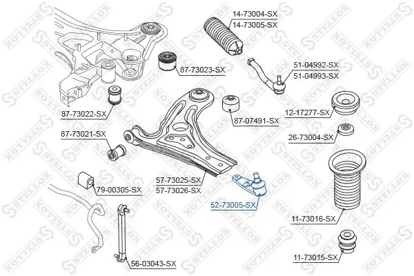 Handler.Part Ball joint Stellox 5273005SX 2