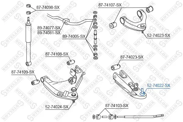 Handler.Part Ball joint Stellox 5274022SX 1