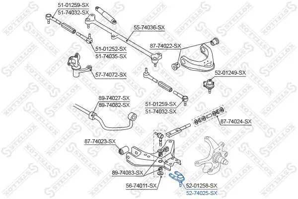 Handler.Part Ball joint Stellox 5274025SX 1