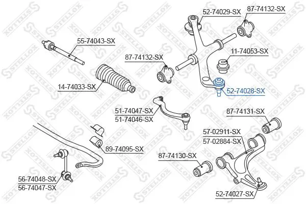 Handler.Part Ball joint Stellox 5274028SX 1