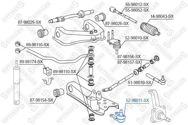 Handler.Part Ball joint Stellox 5298011SX 2