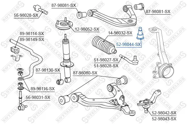 Handler.Part Ball joint Stellox 5298044SX 2