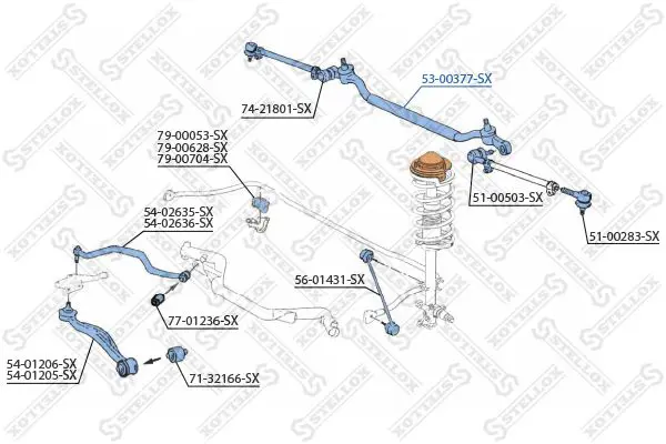 Handler.Part Tie rod axle joint Stellox 5300377SX 2