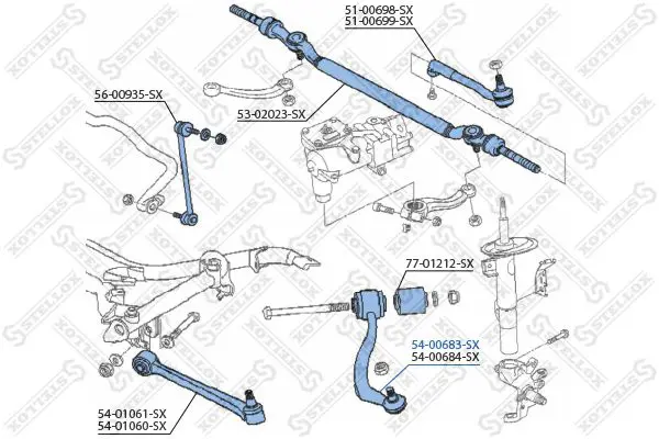 Handler.Part Track control arm Stellox 5400683SX 2