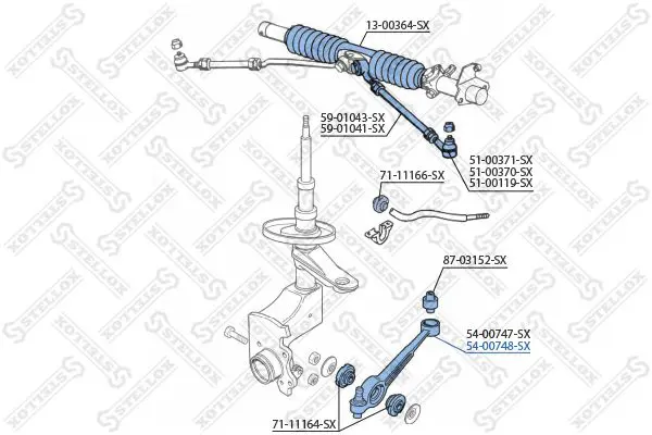 Handler.Part Track control arm Stellox 5400748SX 2