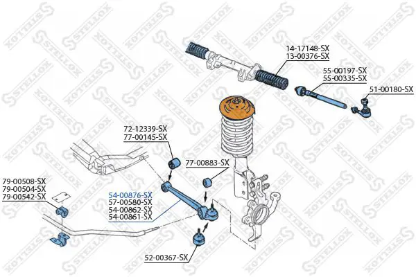 Handler.Part Track control arm Stellox 5400876SX 2