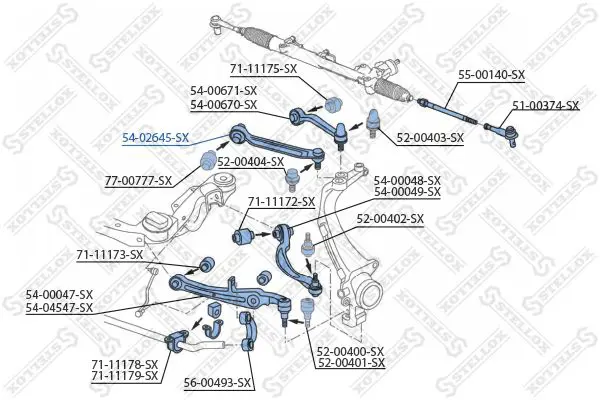 Handler.Part Track control arm Stellox 5402645SX 2