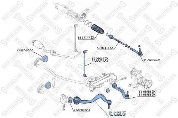 Handler.Part Track control arm Stellox 5404103SX 2