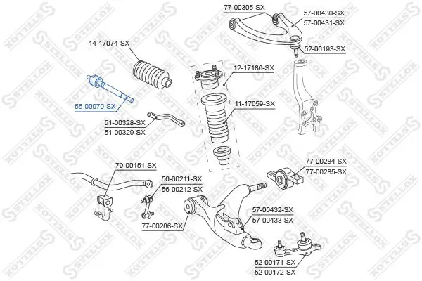 Handler.Part Tie rod axle joint Stellox 5500070SX 2