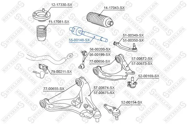 Handler.Part Tie rod axle joint Stellox 5500148SX 2