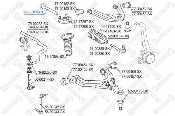 Handler.Part Tie rod axle joint Stellox 5500169SX 1