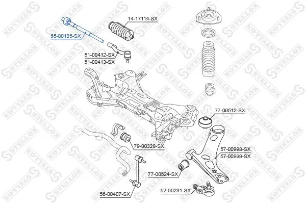 Handler.Part Tie rod axle joint Stellox 5500185SX 2