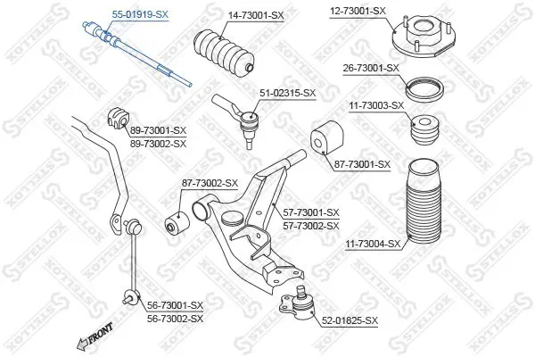 Handler.Part Tie rod axle joint Stellox 5501919SX 2